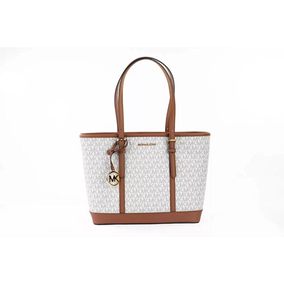 Michael Kors Jet Set Travel Signature Tote - Vanilla 35S0GTVT1V (1497) - Picture 1 of 3